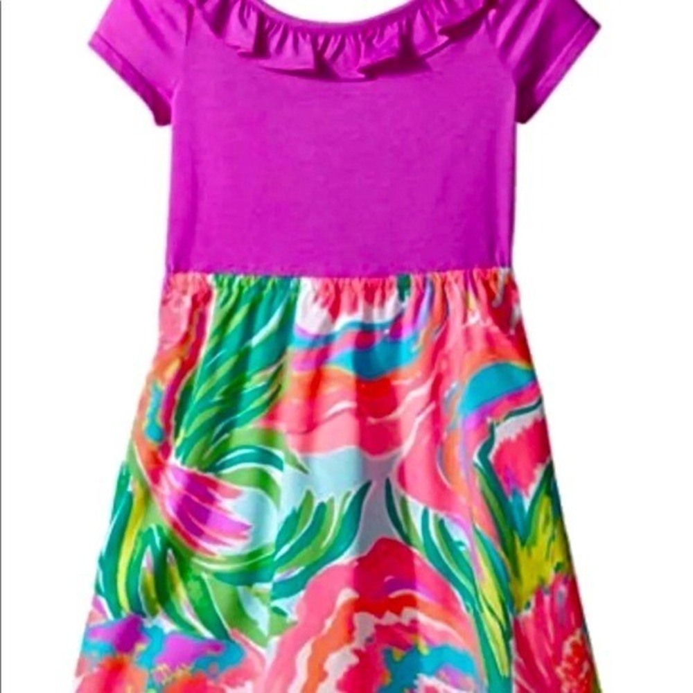 Lilly Pulitzer Girls Brit Dress Paradise Found Sz XL 12/14 Spring Summer Preppy